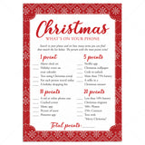 Christmas What's In Your Phone Game Printable by LittleSizzle