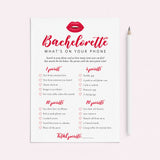 What's On Your Phone Bachelorette Game Printable by LittleSizzle