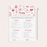 Nurse What's On Your Phone Game Printable by LittleSizzle