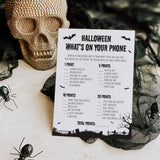 Black and White Halloween Party Game for Adults What's On Your Phone