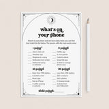 Halloween What's On Your Phone Party Game Printable by LittleSizzle