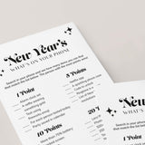 New Year's Eve What's On Your Phone Game Printable