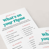 Medical What's On Your Phone Game Printable