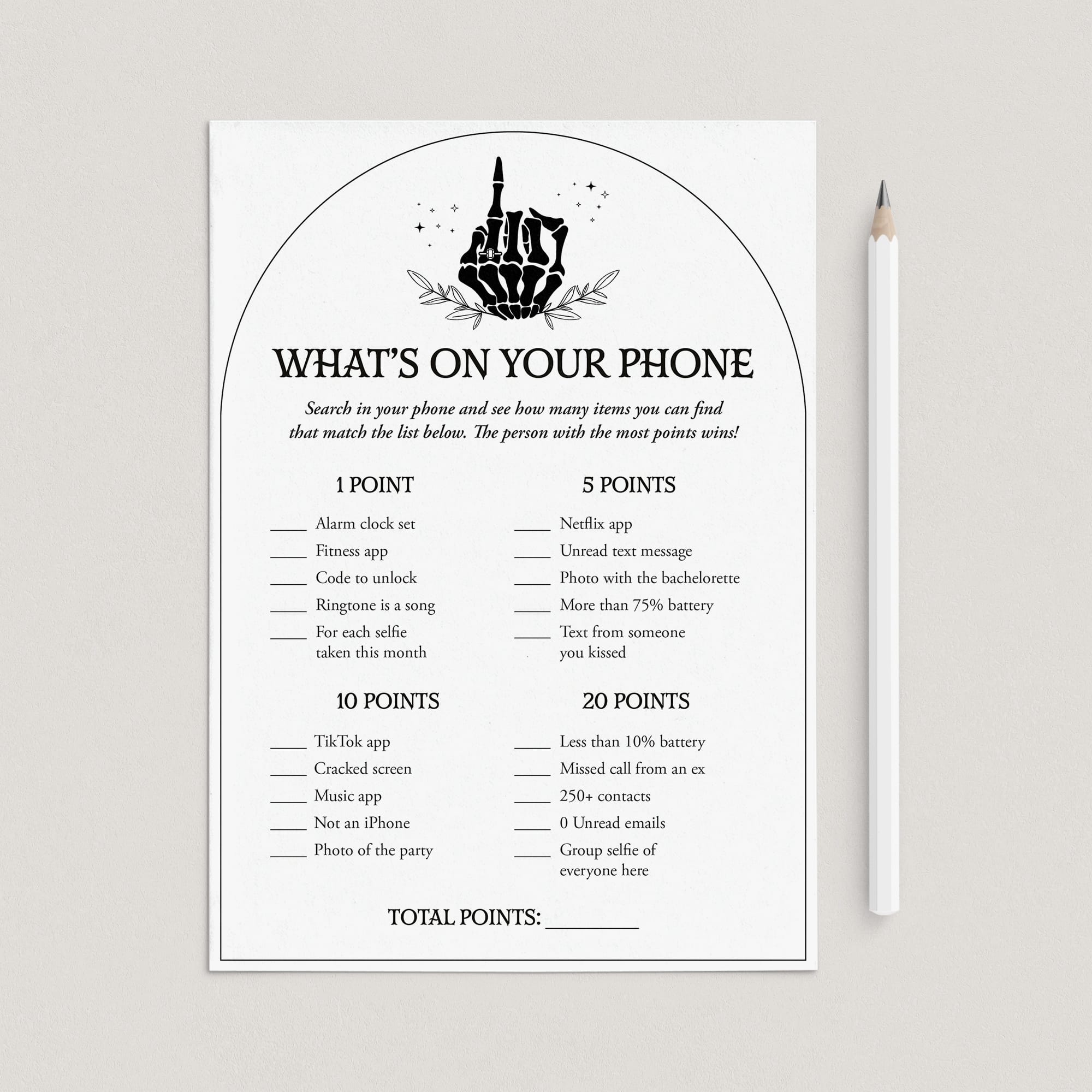 Bride or Die Bachelorette Party Game Whats In Your Phone Printable by LittleSizzle
