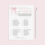 Bow Birthday Party Games Printable