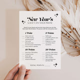 New Year's Eve What's On Your Phone Game Printable