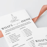 Wine Party Game What's On Your Phone Printable