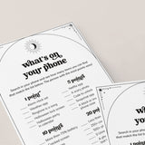 Halloween What's On Your Phone Party Game Printable