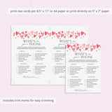 Printable What's On Your Phone Game for Valentine's Day