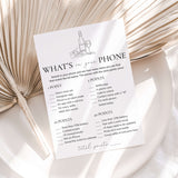 Wine Party Game What's On Your Phone Printable