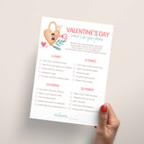 Valentine's Day Game What's On Your Phone Printable