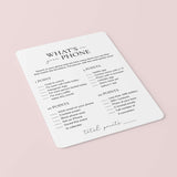Office What's On Your Phone Game Printable