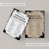 What's On Your Phone Halloween Edition Printable Game