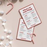 Red and White Striped Christmas Party Games Bundle Printable
