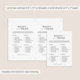 Anniversary Party Game What's On Your Phone Printable