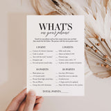 Printable Class Reunion Icebreaker Game What's On Your Phone