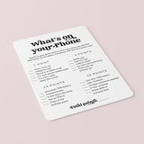 What's On Your Phone Printable Birthday Party Game for Her
