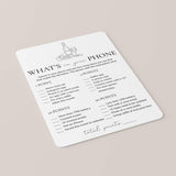 Wine Party Game What's On Your Phone Printable