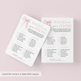 Teen Whats On Your Phone Birthday Party Game Printable