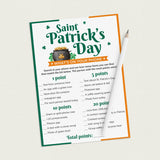 St Patricks Day Game Bundle Printable Green and Orange