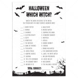 Printable Witches Trivia Game For Halloween Party by LittleSizzle