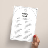 Which Witch Game Printable | Witch Matching Game with Answers