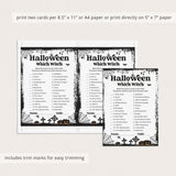 Halloween Which Witch Game Printable | Answers Included