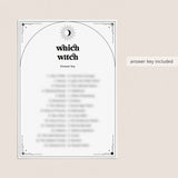 Which Witch Game Printable | Witch Matching Game with Answers