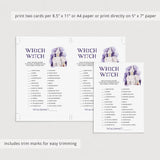 Haunted Mansion Halloween Party Game Which Witch Printable