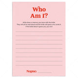Who Am I Bridal Shower Game Pink and Red by LittleSizzle