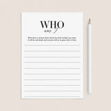 Class Reunion Memory Game Who Am I Printable by LittleSizzle