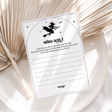 Witches Bridal Shower Who Am I Icebreaker Game Printable