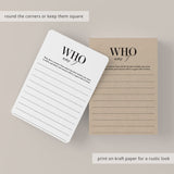 Class Reunion Memory Game Who Am I Printable