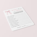 Pink Bow First Birthday Party Games Printable