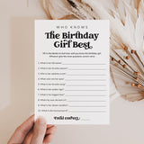 Who Knows The Birthday Girl Best Questions Printable