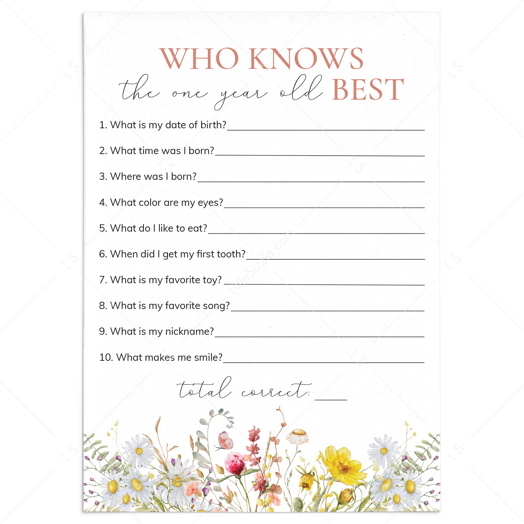 Who Knows The One Year Old Best Baby Girl's First Birthday Quiz by LittleSizzle