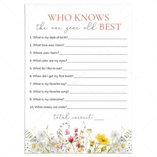 Who Knows The One Year Old Best Baby Girl's First Birthday Quiz by LittleSizzle