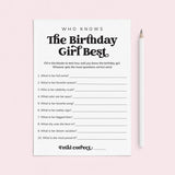 Who Knows The Birthday Girl Best Questions Printable by LittleSizzle