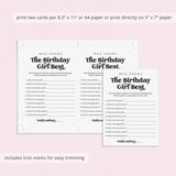 Who Knows The Birthday Girl Best Questions Printable