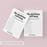 Who Knows The Birthday Girl Best Questions Printable