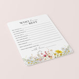 Mother's Day Who Knows Mom Best Printable
