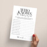 Who Knows The Birthday Boy Best Game Printable
