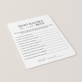 Who Knows The Couple Best Wedding Anniversary Game Printable
