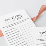 Who Knows The Couple Best Wedding Anniversary Game Printable
