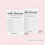 Birthday Trivia Game Printable Who Knows The Birthday Girl Best