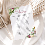 Wine Themed Party Wine Around The World with Answer Key