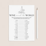 Wine Party Game Wine In Different Languages with Answers by LittleSizzle