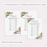 Wine Themed Party Wine Around The World with Answer Key