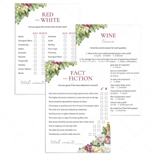 Printable Wine Party Games by LittleSizzle