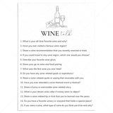 Wine Party Conversation Starter Wine Talk by LittleSizzle